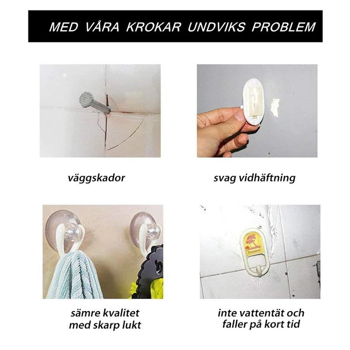 "Vattentät transparent krok med hög bärförmåga, elegant och osynlig, idealisk för hem och platta ytor, slitstark design."