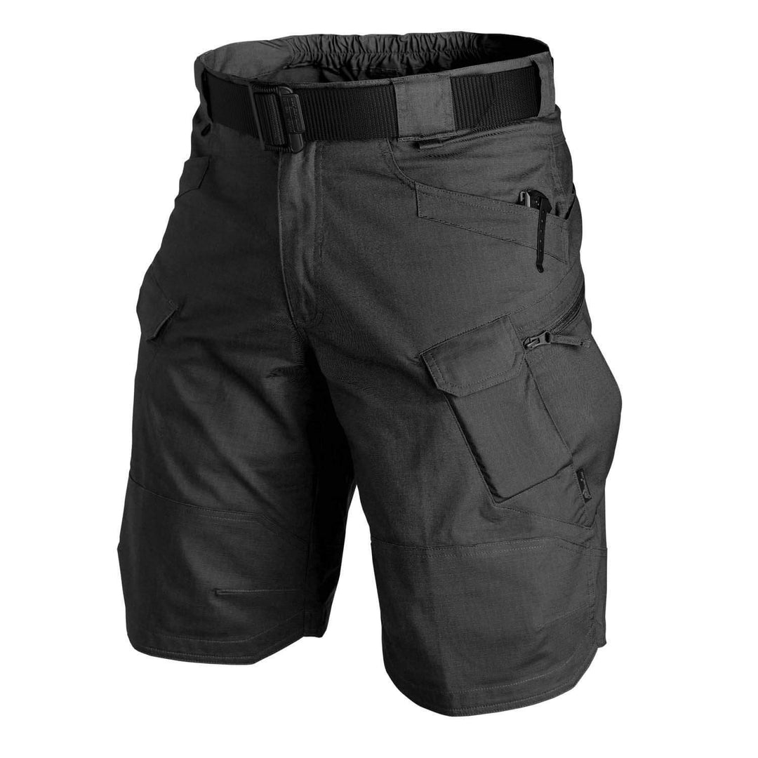 "Vattentäta taktiska shorts för män, mångsidiga färger, elastiskt band och flera fickor för äventyr utomhus."