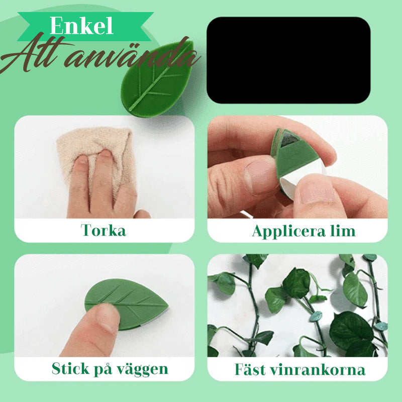 "Växtklättring fixeringsklämma, grön, enkel design, för väggar, stödjer klätterväxter, finns i set om 10, 30, 50 st."