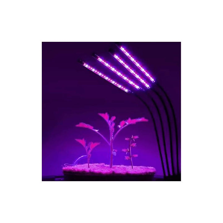 Växtlampa med 4 Flexibla LED - lysrör – Förbättra Växttillväxt och Hälsa Inomhus - Glowseva