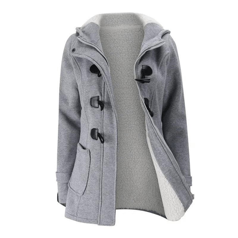 Vinterjacka med fleece och knappar - Glowseva