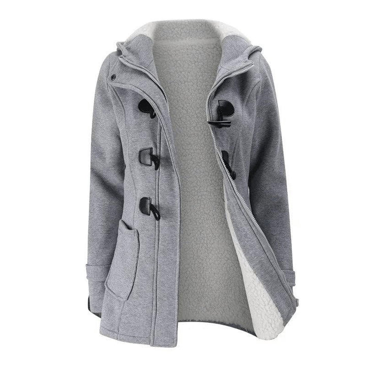 Vinterjacka med fleece och knappar - Glowseva