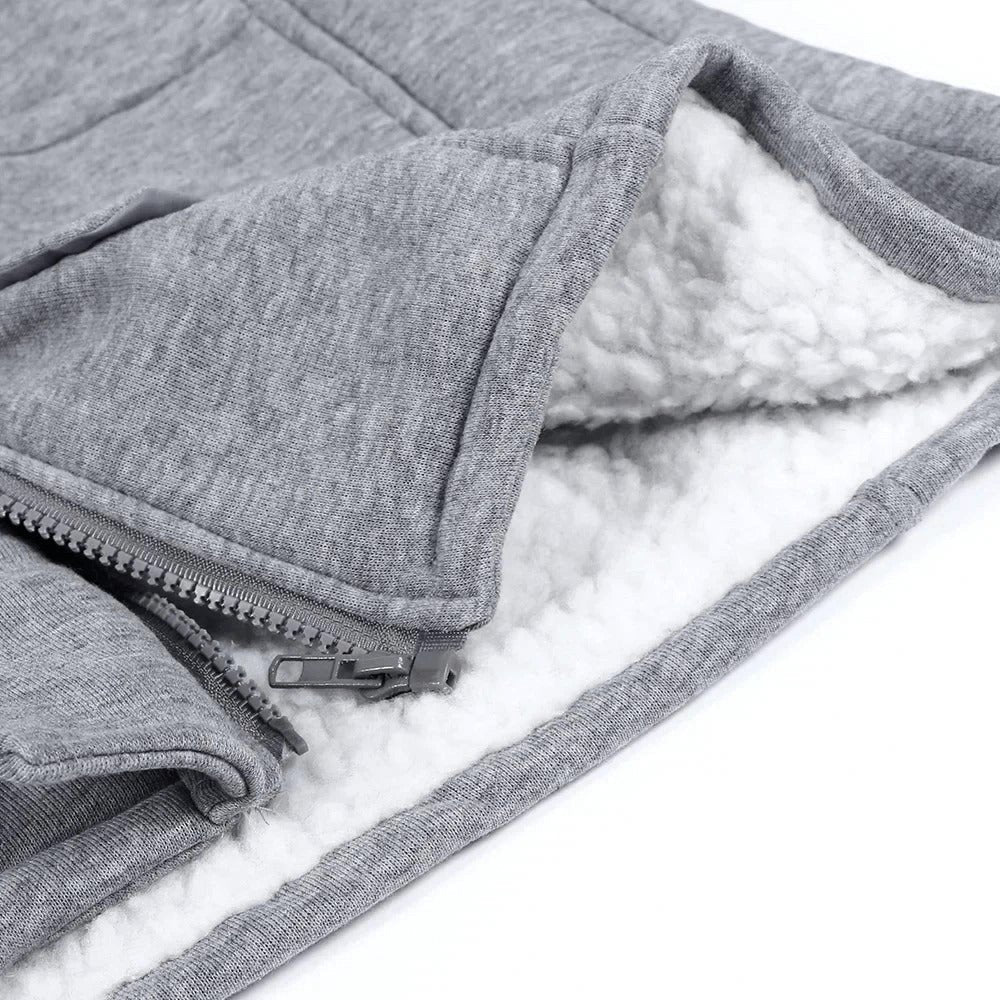 Vinterjacka med fleece och knappar - Glowseva