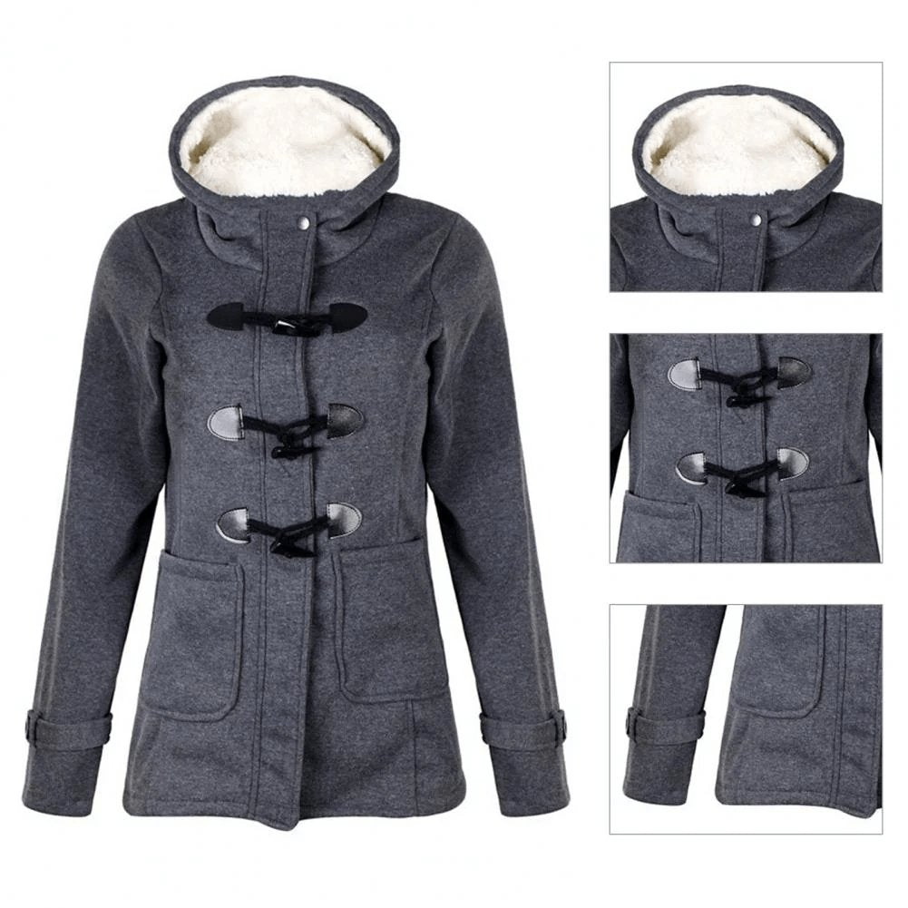 Vinterjacka med fleece och knappar - Glowseva