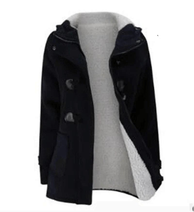 Vinterjacka med fleece och knappar - Glowseva