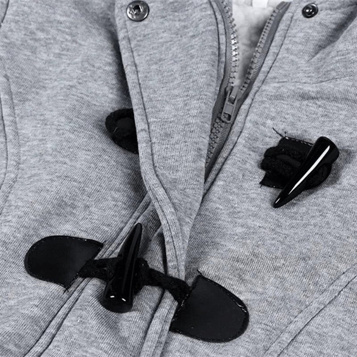 Vinterjacka med fleece och knappar - Glowseva