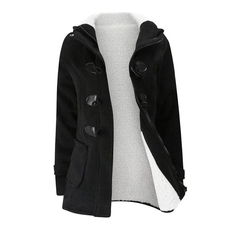 Vinterjacka med fleece och knappar - Glowseva