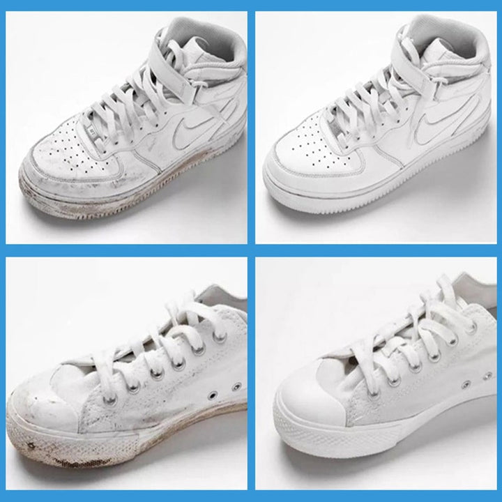 "Vit skumrengörare för sneakers och skor, kraftig och skonsam. Effektiv skumformel för djup rengöring av känsliga material."