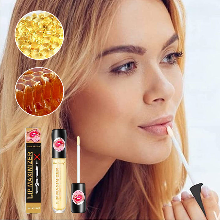 Vitamin E Läpp Serum med applikator, återfuktande glans för naturligt fylliga läppar, innehåller E-vitamin och hyaluronsyra.