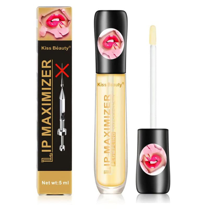 Vitamin E Läpp Serum med applikator, återfuktande glans för naturligt fylliga läppar, innehåller E-vitamin och hyaluronsyra.
