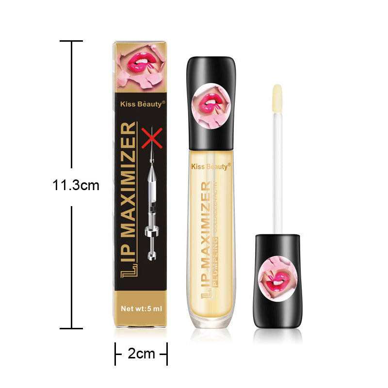 Vitamin E Läpp Serum med applikator, återfuktande glans för naturligt fylliga läppar, innehåller E-vitamin och hyaluronsyra.