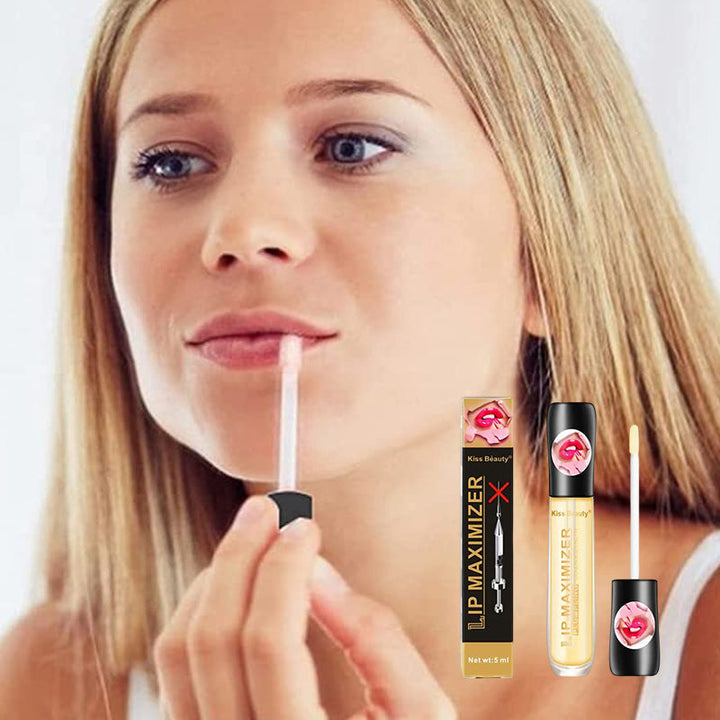 Vitamin E Läpp Serum med applikator, återfuktande glans för naturligt fylliga läppar, innehåller E-vitamin och hyaluronsyra.