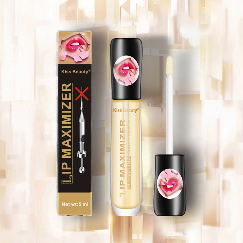 Vitamin E Läpp Serum med applikator, återfuktande glans för naturligt fylliga läppar, innehåller E-vitamin och hyaluronsyra.