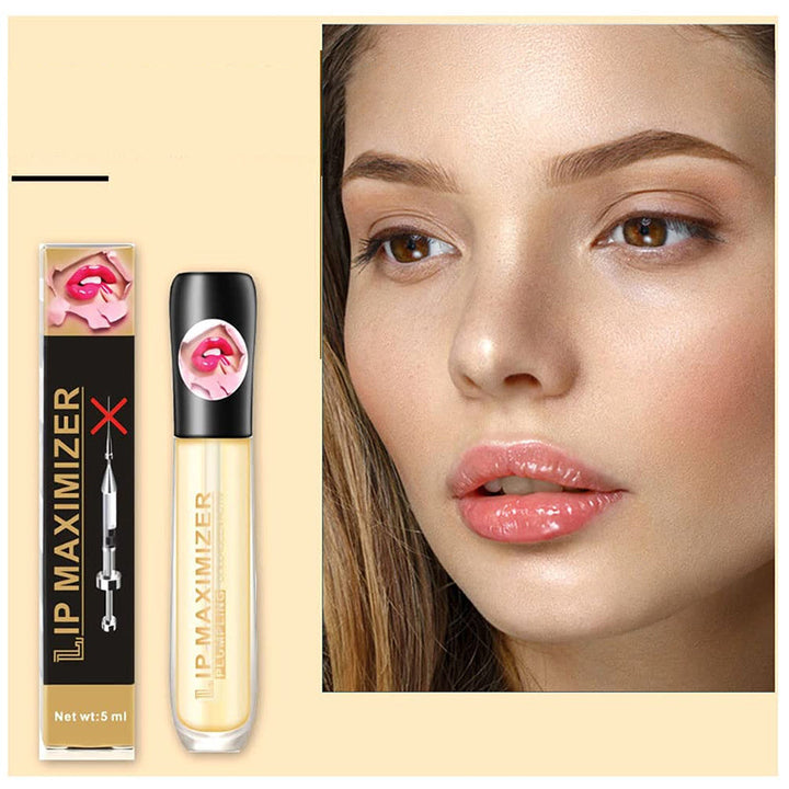 Vitamin E Läpp Serum med applikator, återfuktande glans för naturligt fylliga läppar, innehåller E-vitamin och hyaluronsyra.
