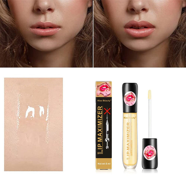 Vitamin E Läpp Serum med applikator, återfuktande glans för naturligt fylliga läppar, innehåller E-vitamin och hyaluronsyra.