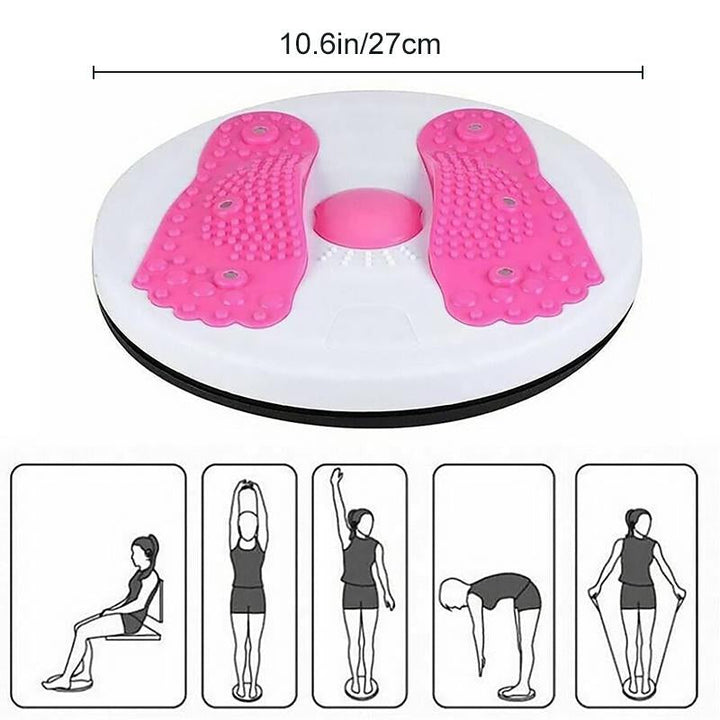 "Vridskiva för midja med stålkulor, elegant design, smidig rotation, ergonomisk och hållbar för träning."